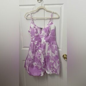 Express purple white bubble dress